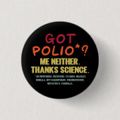Vaccins Work Bedankt Science Epidemiology Student Ronde Button 3,2 Cm (Voorkant)