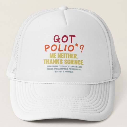 Vaccins Work Bedankt Science Epidemiology Student Trucker Pet (Voorkant)