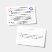 Vaccinvrijstelling Kaart Badge (Voor- en achterkant)