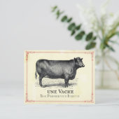Vache Cow Briefkaart (Staand voorkant)