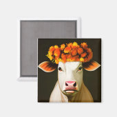 Vache fleurie magneet (Voorkant / Achterkant)