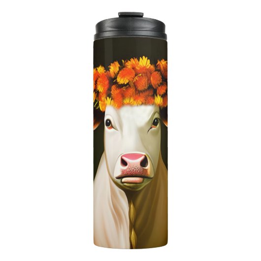 Vache fleurie thermosbeker (Voorkant)