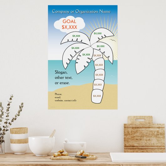Vackdoelstelling palmbomen poster (Keuken)
