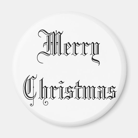 Vacker vit magnet " God Jul" (Voorkant)