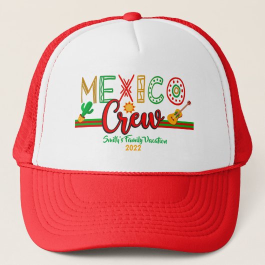 Vacking MAtching op cruiseseizoen met Mexicaanse b Trucker Pet (Voorkant)