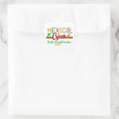 Vacking MAtching op cruiseseizoen met Mexicaanse b Vierkante Sticker (Tas)