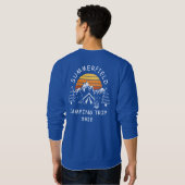 Vacking tijdens camping tijdens de zomervakantie trui (Achterkant volledig)