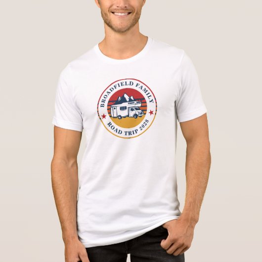 Vacking van de Camping Family RV Road Trip Matchin Tri-Blend Shirt (Voorkant)