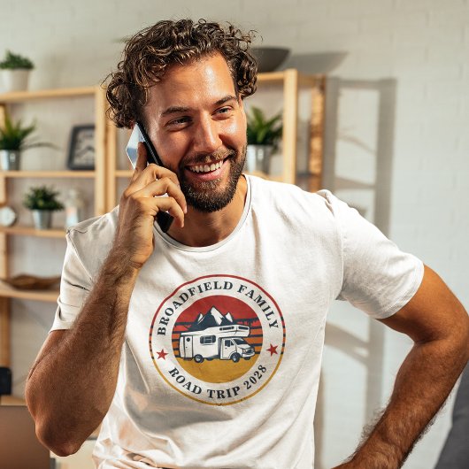 Vacking van de Camping Family RV Road Trip Matchin Tri-Blend Shirt