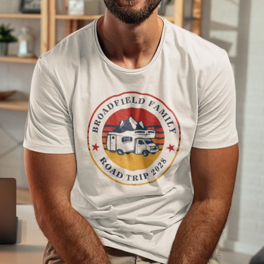 Vacking van de Camping Family RV Road Trip Matchin Tri-Blend Shirt