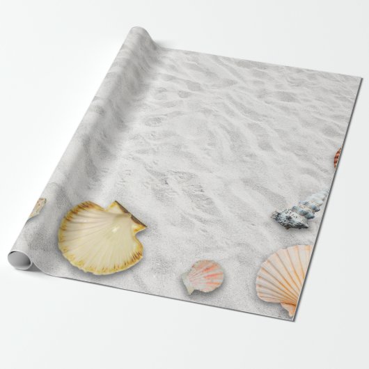 Vacties strandzomerzon cadeaupapier (Uitgerold)