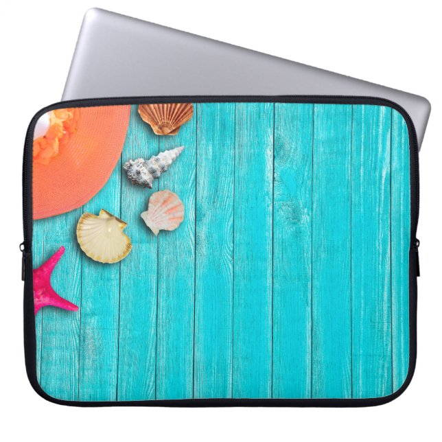 Vacties zomerzonnefloer laptop sleeve (Voorkant)