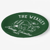 Vactuurreis van de Camping Family Papieren Bordje (Gekanteld)