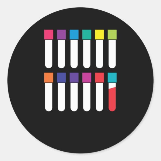 Vacutainer Bloedflebotomie Flebotomist Gift Ronde Sticker (Voorkant)