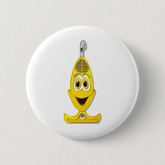 Vacuüm Cartoon Geel Ronde Button 5,7 Cm (Voorkant)
