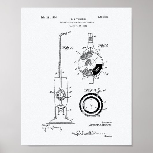 Vacuum Cleaner 1924 Whitepaper over patenten Poster (Voorkant)