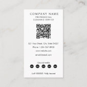 Vacuum Cleaner Professional Cleaning Services Visitekaartje (Achterkant)