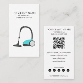 Vacuum Cleaner Professional Cleaning Services Visitekaartje