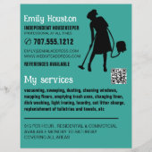 Vacuum Cleaner Silhouette, portier, maid Flyer (Voorkant)