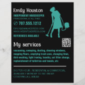 Vacuum Cleaner Silhouette, portier, maid Flyer (Voorkant)