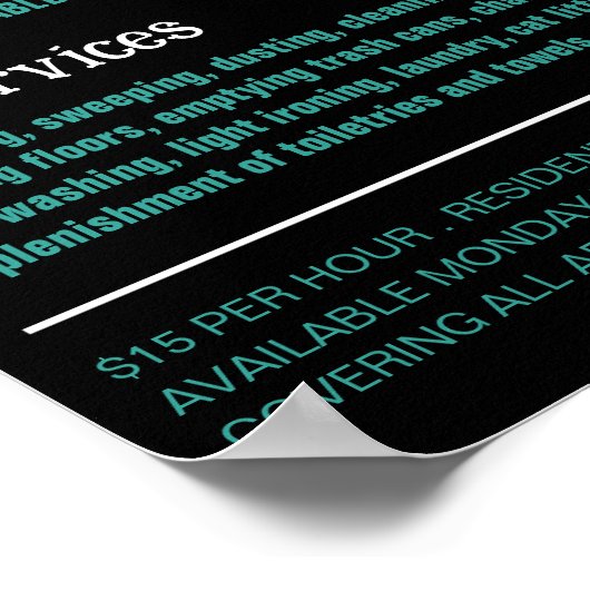 Vacuum Cleaner Silhouette, portier, maid Poster (Hoek)