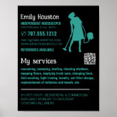 Vacuum Cleaner Silhouette, portier, maid Poster (Voorkant)