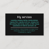 Vacuum Cleaner Silhouette, portier, maid Visitekaartje (Achterkant)