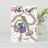 Vacuüm Party Verjaardagsuitnodiging Kaart (Staand voorkant)