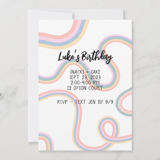  Vacuüm Party Verjaardagsuitnodiging Kaart (Achterkant)