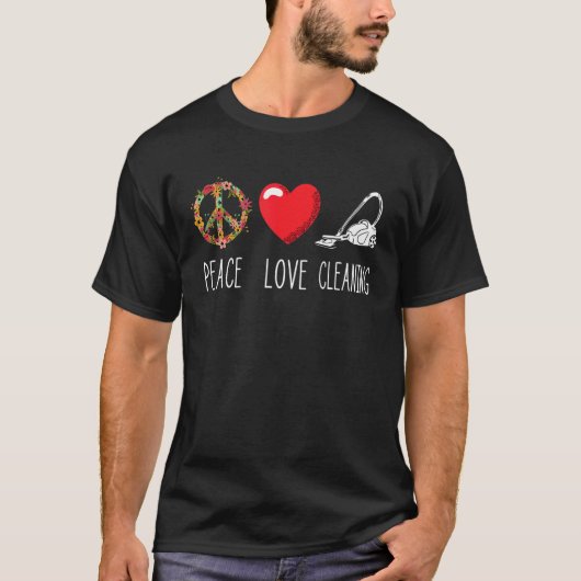 Vacuum schonere verlichte liefdeskalk t-shirt (Voorkant)