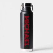 Vacuüm verzegeld voor zwarte en rode persoonlijke  waterfles (Voorkant)