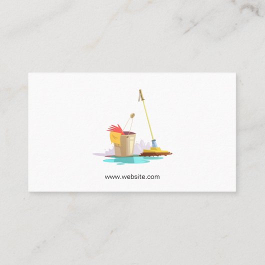 Vacuümen en stuwstoffen | Bubbles Visitekaartje (Achterkant)