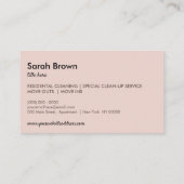 Vacuümreiniger beige Benoeming huishoudvoering Visitekaartje (Achterkant)