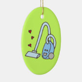 Vacuümreiniger met hart keramisch ornament (Rechts)