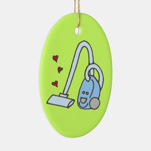 Vacuümreiniger met hart keramisch ornament (Rechts)