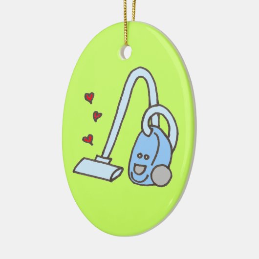 Vacuümreiniger met hart keramisch ornament (Links)