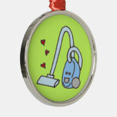 Vacuümreiniger met hart metalen ornament (Rechts)