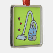 Vacuümreiniger met hart metalen ornament (Rechts)