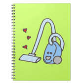 Vacuümreiniger met hart notitieboek (Voorkant)