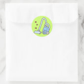 Vacuümreiniger met hart ronde sticker (Tas)