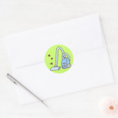 Vacuümreiniger met hart ronde sticker (Envelop)