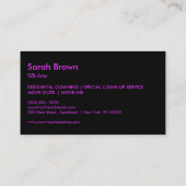 Vacuümreiniger Neon Visitekaartje (Achterkant)