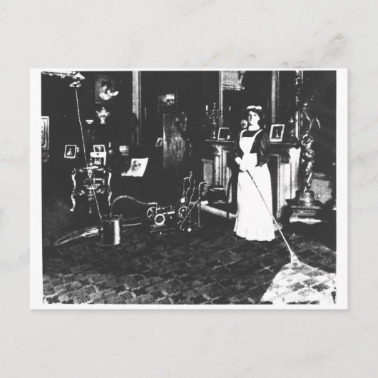 Vacuümreiniger op het werk briefkaart (Voorkant)