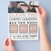 Vacuümreiniger, tapijtreinigers, reinigingsservice flyer (Hand)