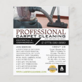 Vacuümreiniger, tapijtreinigers, reinigingsservice flyer (Voorkant)