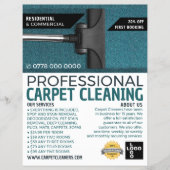 Vacuümreiniger, tapijtreinigers, reinigingsservice flyer (Voorkant)