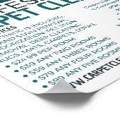 Vacuümreiniger, tapijtreinigers, reinigingsservice poster (Hoek)