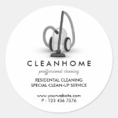 Vacuümreinigingsmachine — Onderhoudshouder Ronde Sticker (Voorkant)