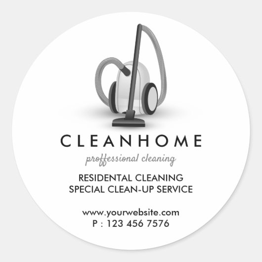 Vacuümreinigingsmachine — Onderhoudshouder Ronde Sticker (Voorkant)