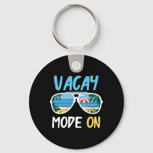 Vacystand in de zomerfamilie sleutelhanger